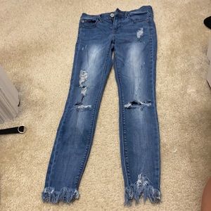 Express jeans, ripped and frayed 00